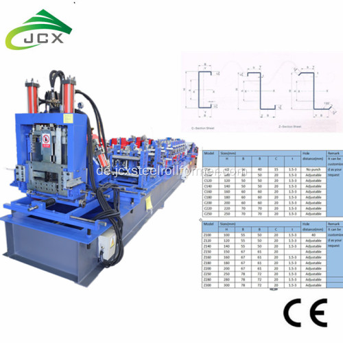 Automatische C- und Z-Pfettenformmaschine